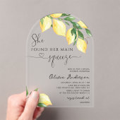 Invitations En Acrylique Fête des mariées principale d'agrumes de citron (In situ (ordinateur de poche))