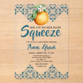 Invitations En Acrylique Fête des mariées principale Squeeze Méditerranée B (Recto)