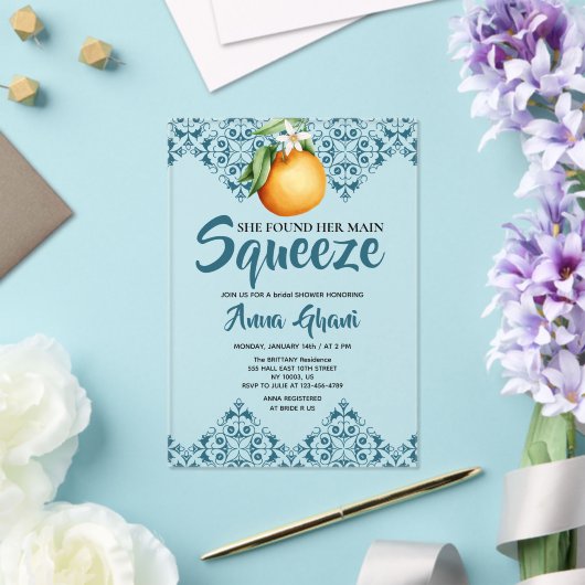 Invitations En Acrylique Fête des mariées principale Squeeze Méditerranée B (Insitu (Mariage))