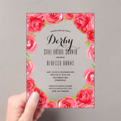 Invitations En Acrylique Fête des mariées Red Roses Derby (In situ (ordinateur de poche))