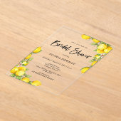 Invitations En Acrylique Fête des mariées romantique aux citrons (Poser)