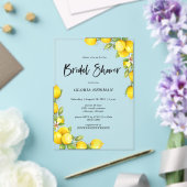 Invitations En Acrylique Fête des mariées romantique aux citrons (Insitu (Mariage))