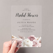 Invitations En Acrylique Fête des mariées Roses Roses Roses Roses Roses Ros (In situ (ordinateur de poche))