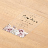 Invitations En Acrylique Fête des mariées Roses Roses Roses Roses Roses Ros (Poser)