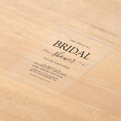 Invitations En Acrylique Fête des mariées simple (Poser)