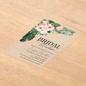 Invitations En Acrylique Fête des mariées tropicale florale du déjeuner nup (Poser)