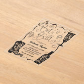 Invitations En Acrylique Fête des mariées Western Boots & Bubbly Bow (Poser)