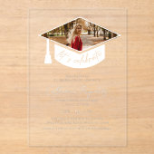 Invitations En Acrylique Fête d'obtention d'un diplôme de photographie mode (Recto)