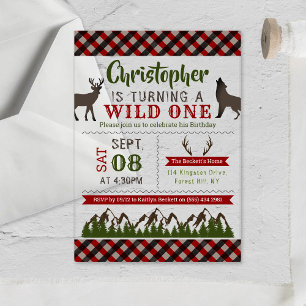 Invitations En Acrylique Fête du premier anniversaire de Wild One Boys
