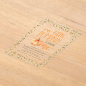 Invitations En Acrylique Fête du premier anniversaire du petit Citrouille (Poser)