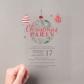 Invitations En Acrylique Fête élégante de Noël et des Fêtes (In situ (ordinateur de poche))