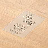 Invitations En Acrylique Fête Elopement Réception de mariage Décontractée (Poser)