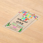 Invitations En Acrylique Fête mexicaine et 1er anniversaire (Poser)