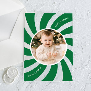 Invitations En Acrylique Fête moderne de Noël au poivre vert