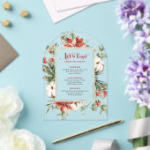 Invitations En Acrylique Fête Noël Menu Festive cadre de Noël (Insitu (Mariage))