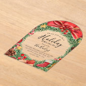 Invitations En Acrylique Fêtes Brunch Chic Floral Noël (Poser)