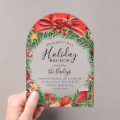 Invitations En Acrylique Fêtes Brunch Chic Floral Noël (In situ (ordinateur de poche))