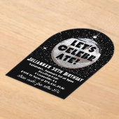 Invitations En Acrylique Fêtons l'anniversaire des années 80 rétro (Poser)