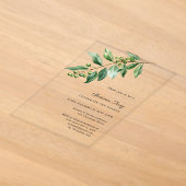 Invitations En Acrylique Feuillage de gui luxe Soirée de Noël (Poser)