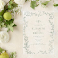 Feuillage Vert Monogramme Post Mariage Brunch