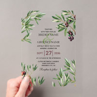 Feuille d'olive méditerranéen grec Mariage de l'îl