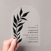 Invitations En Acrylique Feuille noire Arche Moderne Mariage Acrylique (In situ (ordinateur de poche))