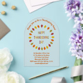 Invitations En Acrylique Feuilles de chêne Thanksgiving Custom (Insitu (Mariage))