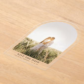 Invitations En Acrylique Fiançailles Photo Mariage Arch Enregistrer La Date (Poser)