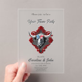 Invitations En Acrylique Fierté et force, un taureau américain (In situ (ordinateur de poche))