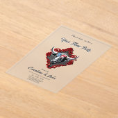 Invitations En Acrylique Fierté et force, un taureau américain (Poser)