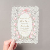 Invitations En Acrylique Fille de baptême (In situ (ordinateur de poche))
