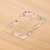 Invitations En Acrylique Fille de baptême espagnole (Poser)