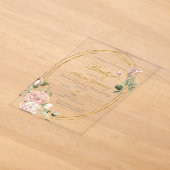 Invitations En Acrylique Fille de baptême espagnole (Poser)