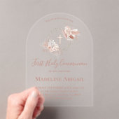 Invitations En Acrylique fille de première communion (In situ (ordinateur de poche))