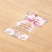 Invitations En Acrylique Fils d'arc rose pâle (Poser)