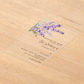 Invitations En Acrylique Fils de lavande violet clair mariage (Poser)