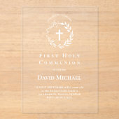 Invitations En Acrylique First Holy Communion (Recto)