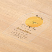 Invitations En Acrylique First Trip Around The Sun Paper Airplane Birthday (Poser)