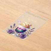 Invitations En Acrylique Flacon et composition florale pour célébration d'a (Poser)