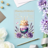 Invitations En Acrylique Flacon et composition florale pour célébration d'a (Insitu (Mariage))