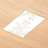 Invitations En Acrylique Flat Save The Date Card (Poser)