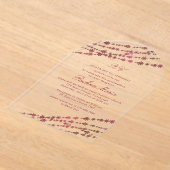 Invitations En Acrylique Flèches de neige en Bourgogne Quinceañera (Poser)