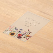 Invitations En Acrylique Fleur de tournesol et fleurs Fleurs sauvages (Poser)