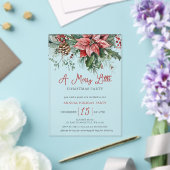 Invitations En Acrylique Fleur d'hiver Joyeux petit Noël fête (Insitu (Mariage))