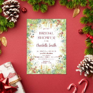 Invitations En Acrylique Fleur printanière colorée fleur sauvage botanique