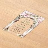 Invitations En Acrylique Fleur rose arche Fête des mariées beige clair (Poser)