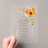 Invitations En Acrylique Fleur rose rose rose rose Fleur Réception de maria (In situ (ordinateur de poche))