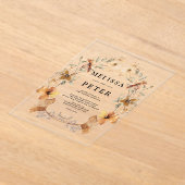 Invitations En Acrylique Fleur sauvage Automne Floral Arch Mariage (Poser)