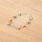 Invitations En Acrylique Fleur sauvage Automne Floral Arch Mariage (Poser)