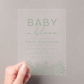 Invitations En Acrylique Fleur sauvage bébé dans le Baby shower en fleurs (In situ (ordinateur de poche))